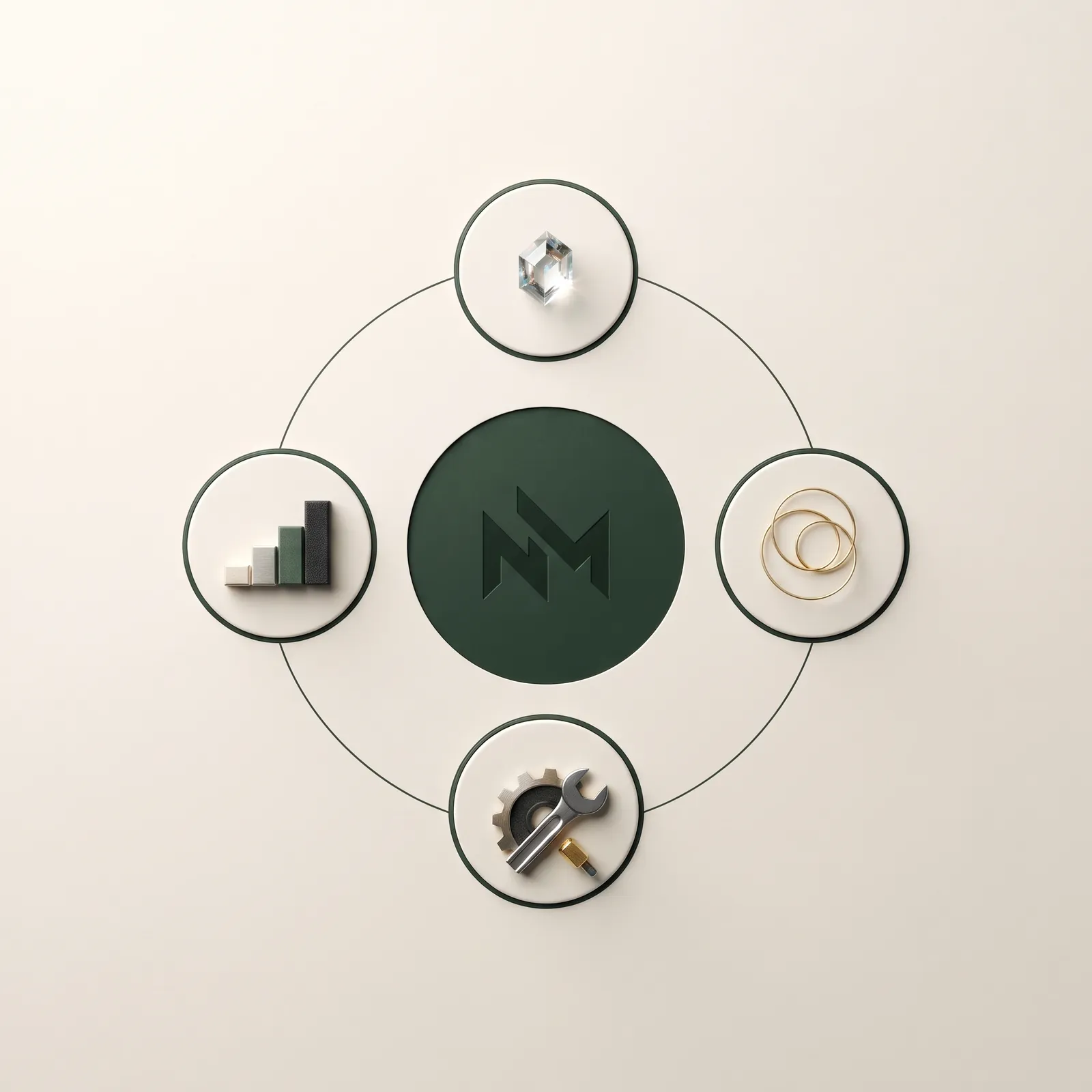 The learning loop: four stages arranged in a circle around the New Money mark.